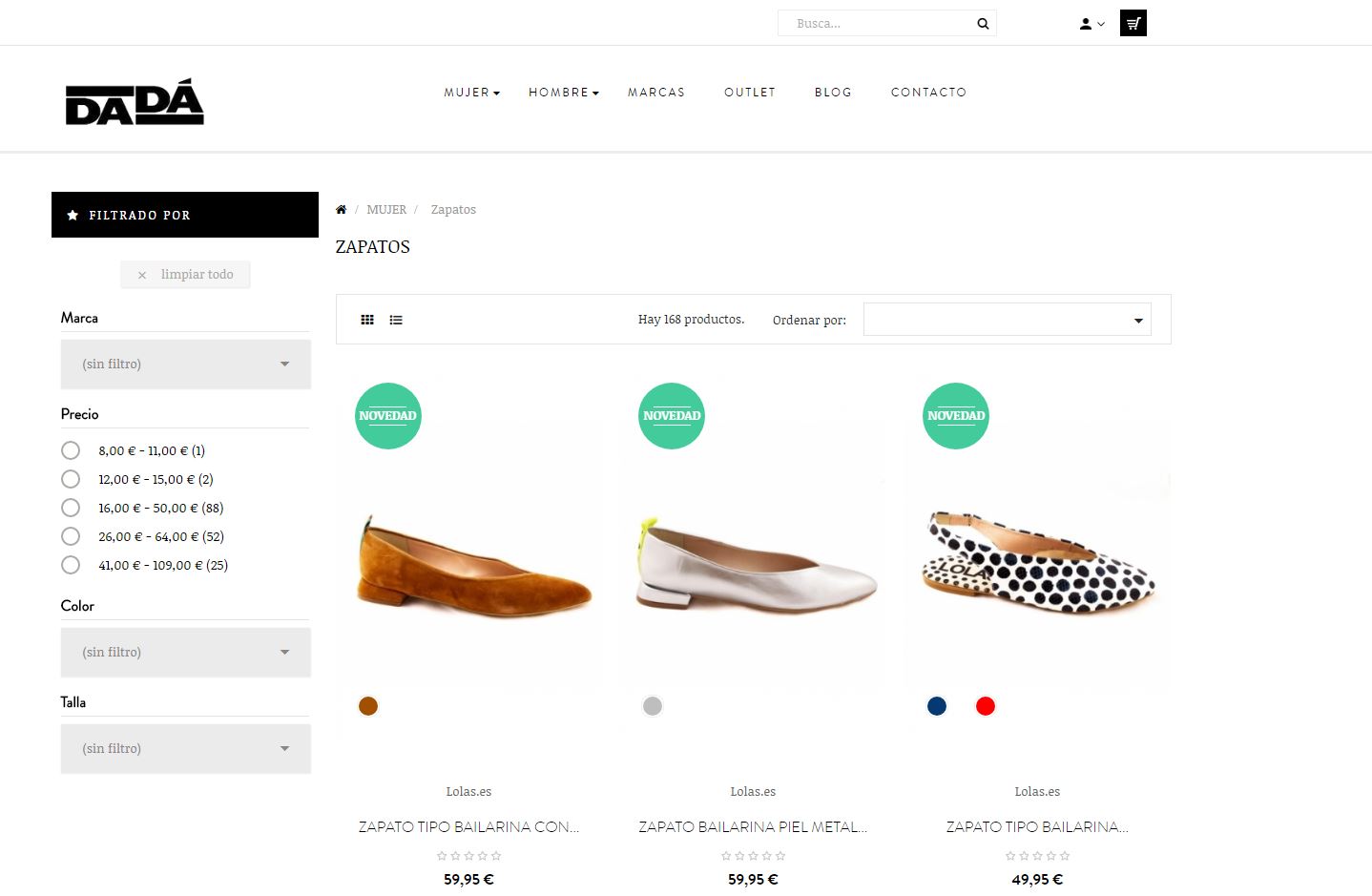 Ejemplo prestashop Dadá